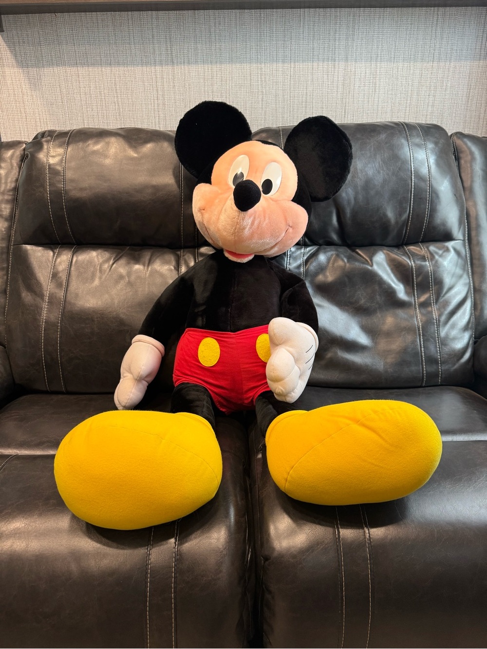 Vintage Jumbo Disney Plush Toy featuring Mickey Mouse